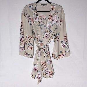 Dynamite Beige Pink Floral Robe XL